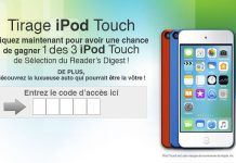 Concours Sélection du Readers Digest iPod Touch 2020