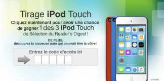 Concours Sélection du Readers Digest iPod Touch 2020