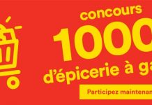 Concours Super C 1000$ d'épicerie à gagner