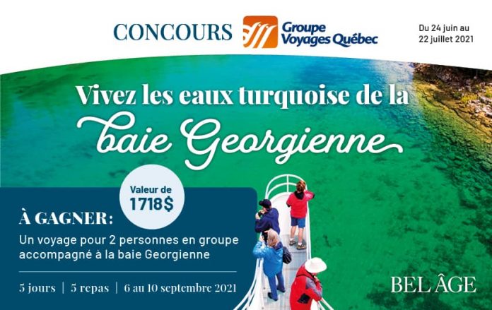Concours Bel Âge Groupe Voyages Québec 2021