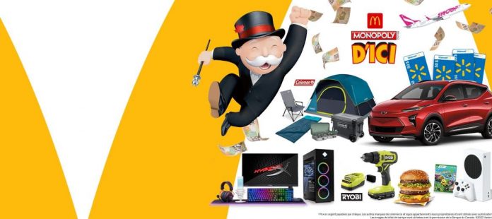 Concours Monopoly McDonald 2022