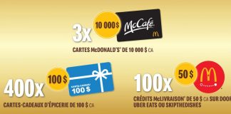 Concours McDonald's McCafé VIP 2022