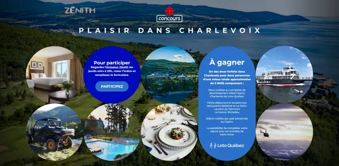 Radio Canada: Concours Zenith Charlevoix 2024