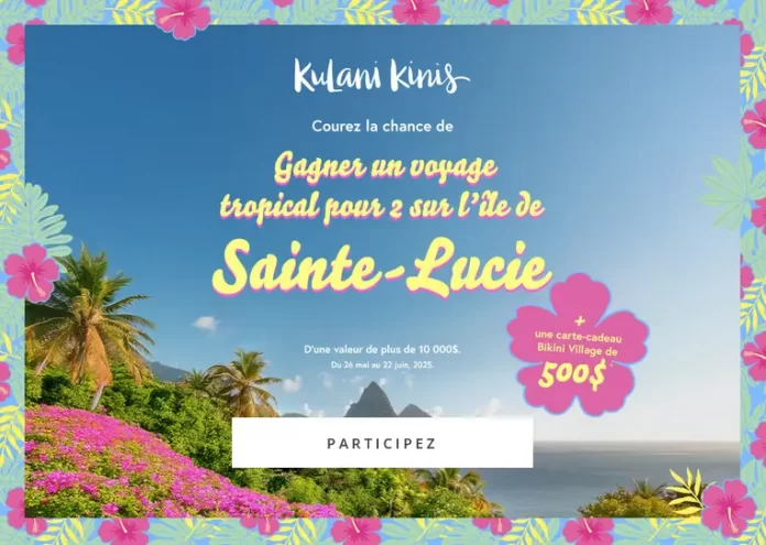 Concours Bikini Village Gagne Un Voyage À Sainte- Lucie 2025