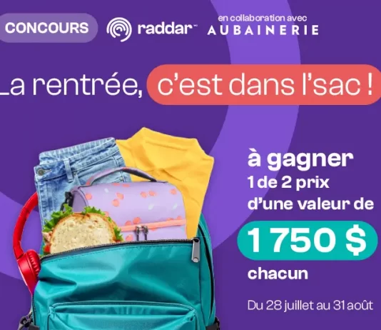 Concours Raddar La Rentrée 2025 (Raddar.ca/Concours)