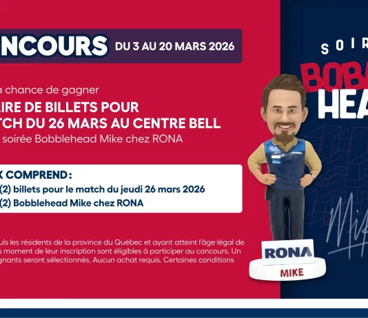 Concours Soirée Bobblehead de Rona 2026